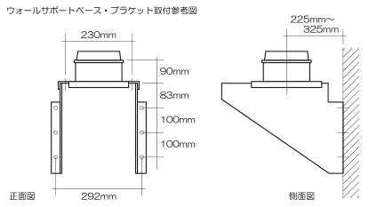 WP-SB01/WP-BR03取付参考図